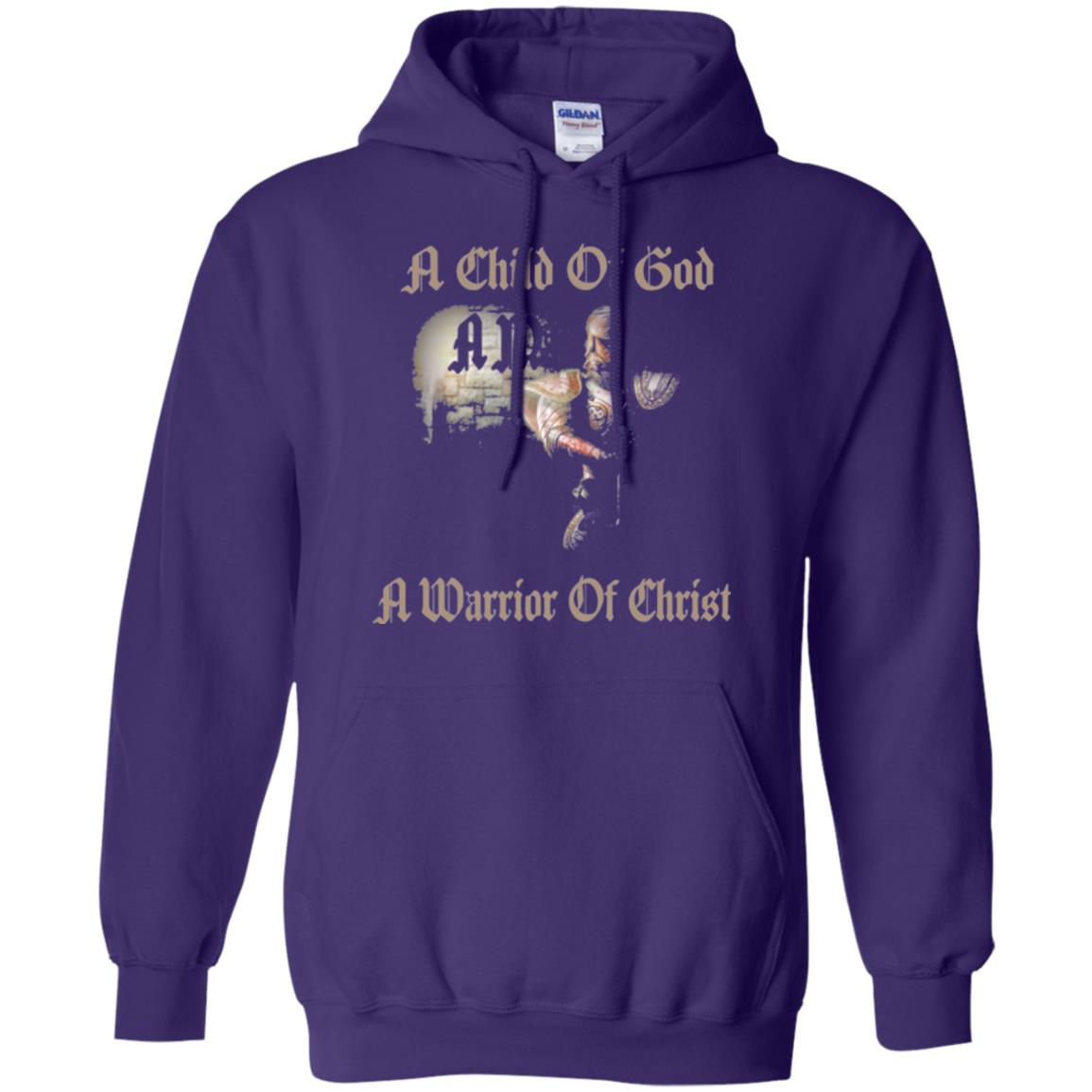 Crusader Knights Templar T-shirt A Child Of God Purple