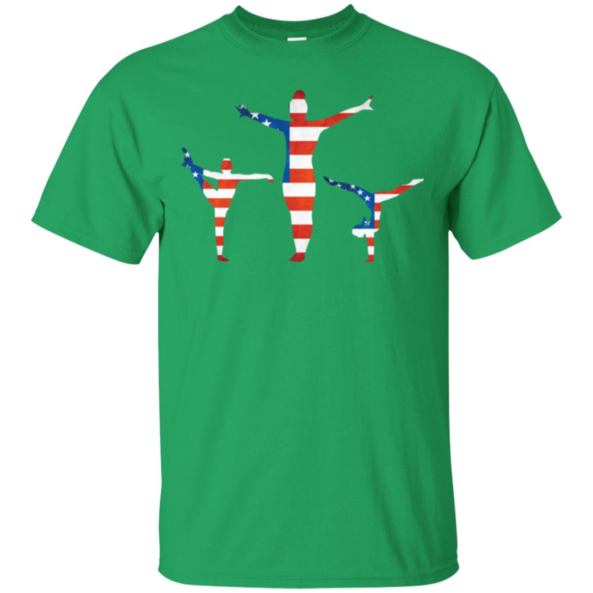 Gymastic T-shirt American Flag Irish Green
