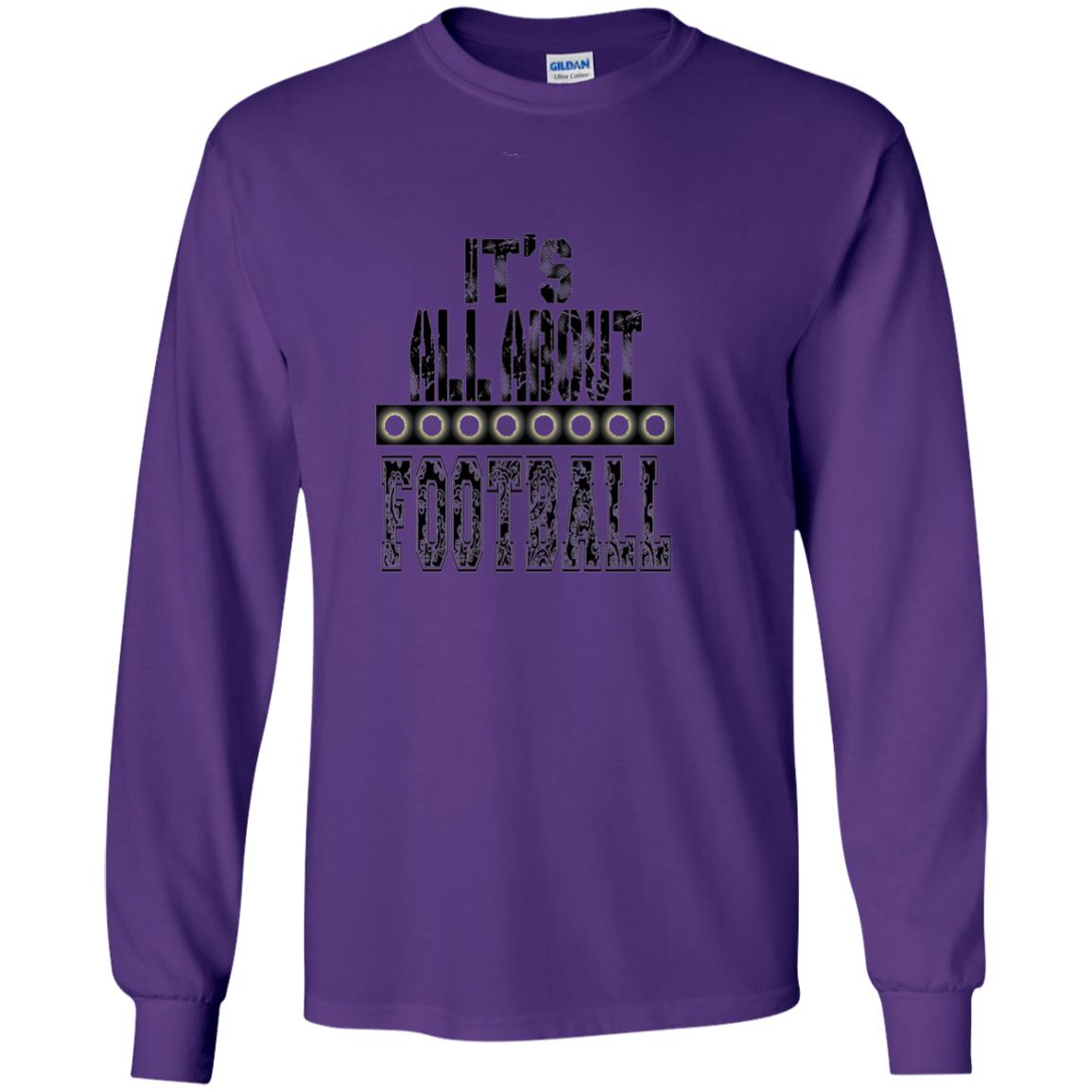 Football Lover T-shirt It_s All About Football Purple