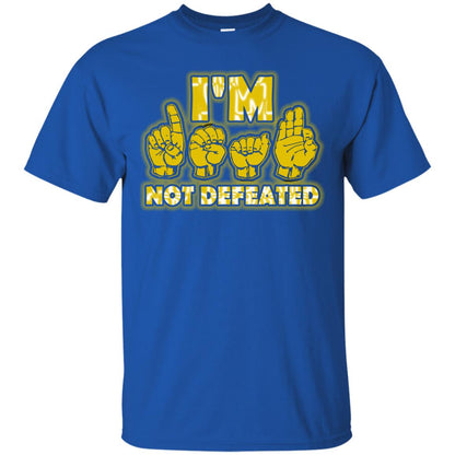 I'm Deaf Not Defeated Shirt Royal