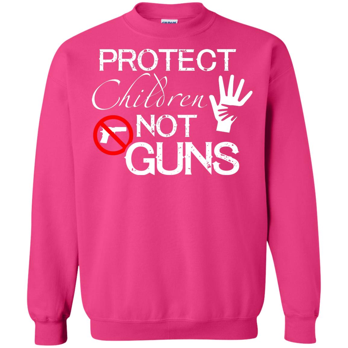 Anti Gun T-shirt Protect Children Not Gun Heliconia