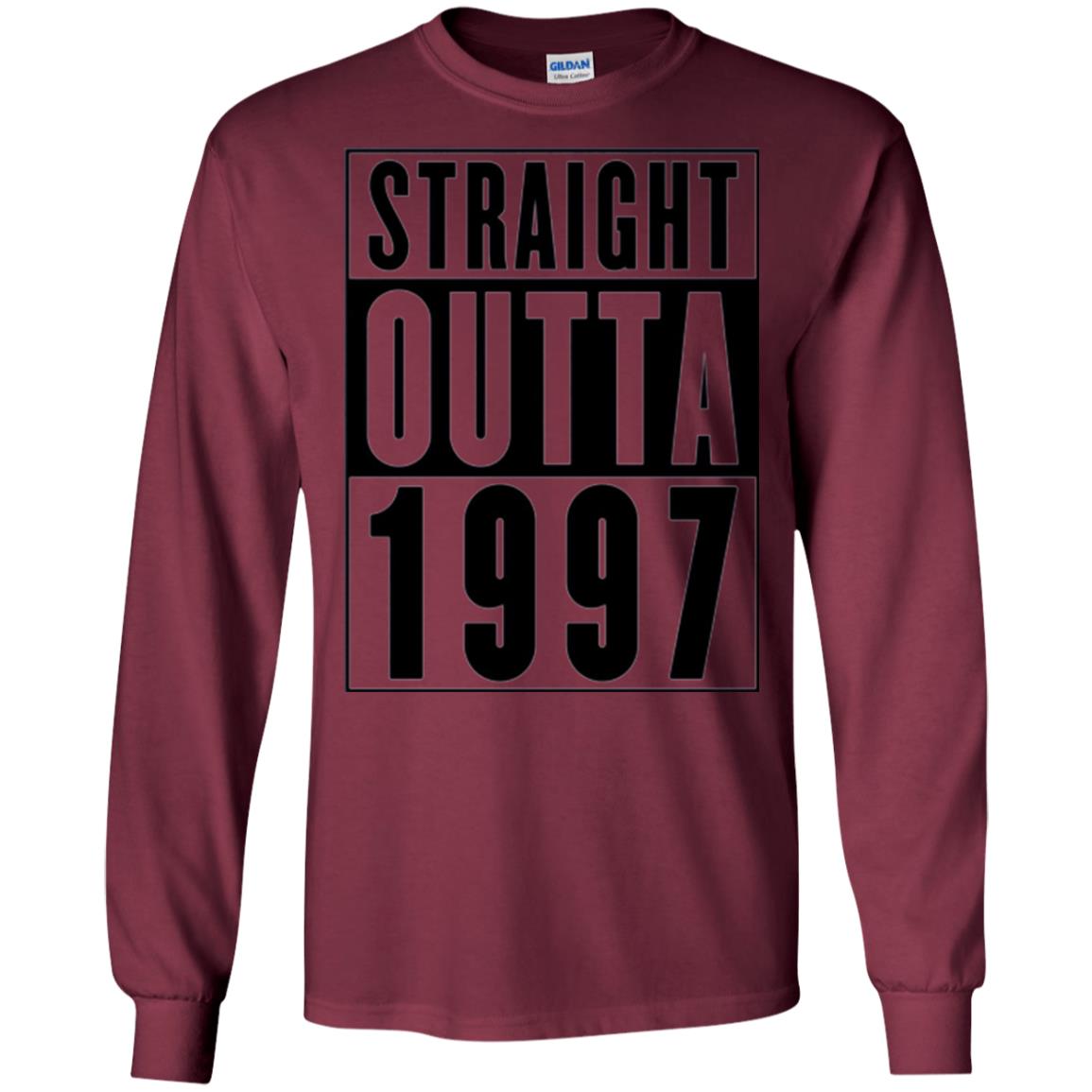 Straight Outta 1997 Cool 21st Birthday T-shirt Maroon