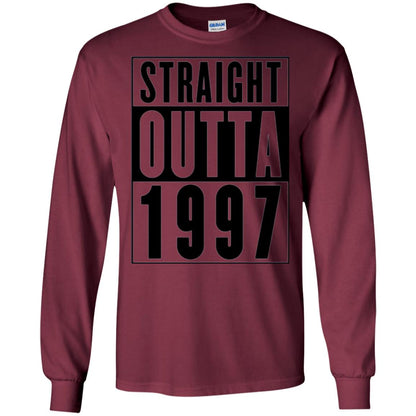 Straight Outta 1997 Cool 21st Birthday T-shirt Maroon