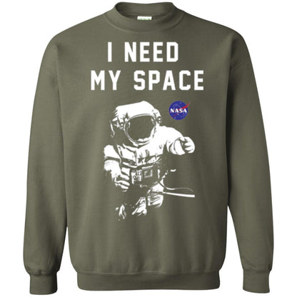 Astronaut T-shirt I Need My Space T-shirt Military Green