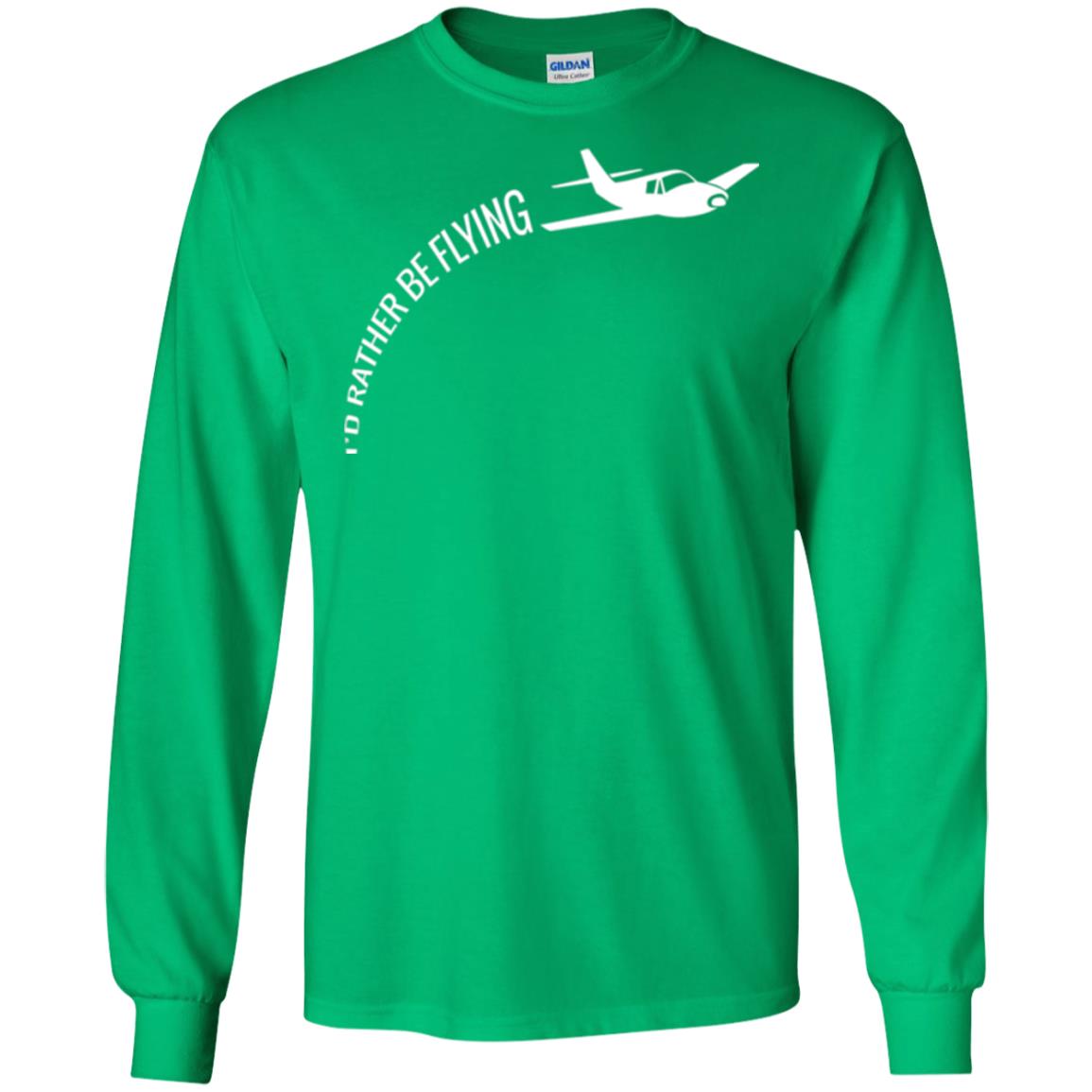 Airplane Pilot T-shirt I_d Rather Be Flying Irish Green