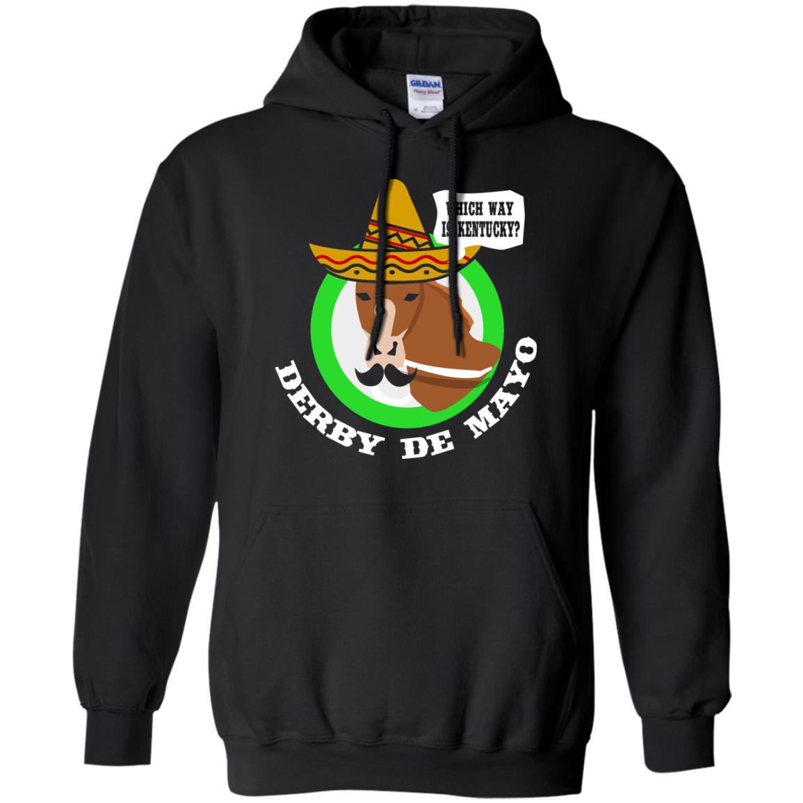 Derby De Mayo Kentucky Sombrero Mexican Horse Race T-shirt Black