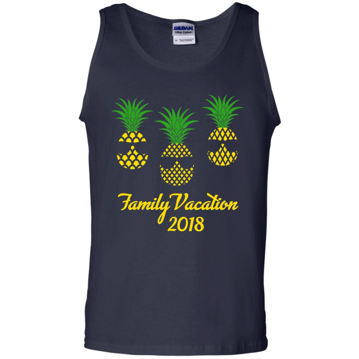 Family Vacation 2018 Shirt Hawaii Pineapple Sunglasses Navy