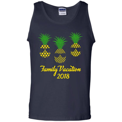 Family Vacation 2018 Shirt Hawaii Pineapple Sunglasses Navy