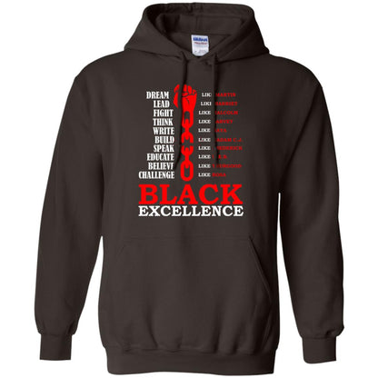 Black Excellence Black Af Proud African American T-shirt Dark Chocolate