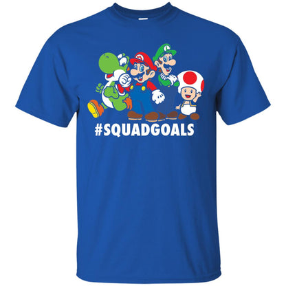 Nintendo Super Mario Luigi #squadgoals Gamer T-shirt Royal