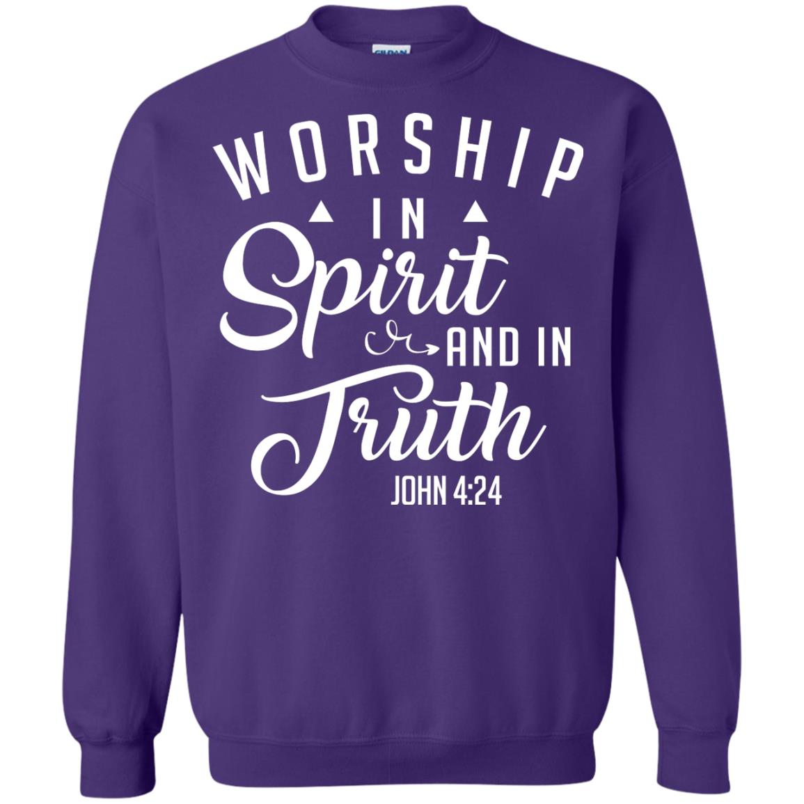 Christian T-shirt Worship In Spirit And In Truth Purple