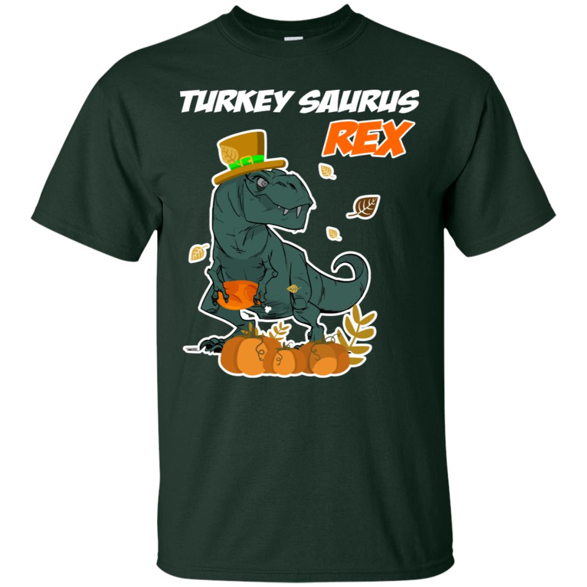 Turkey Rex Saurus Dinosaur Thanksgiving Idea Shirt Forest