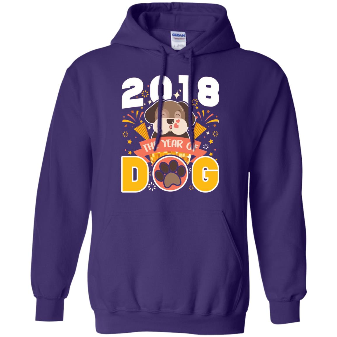 Funny Chinese New Year T-shirt 2018 The Year Of Dog Purple