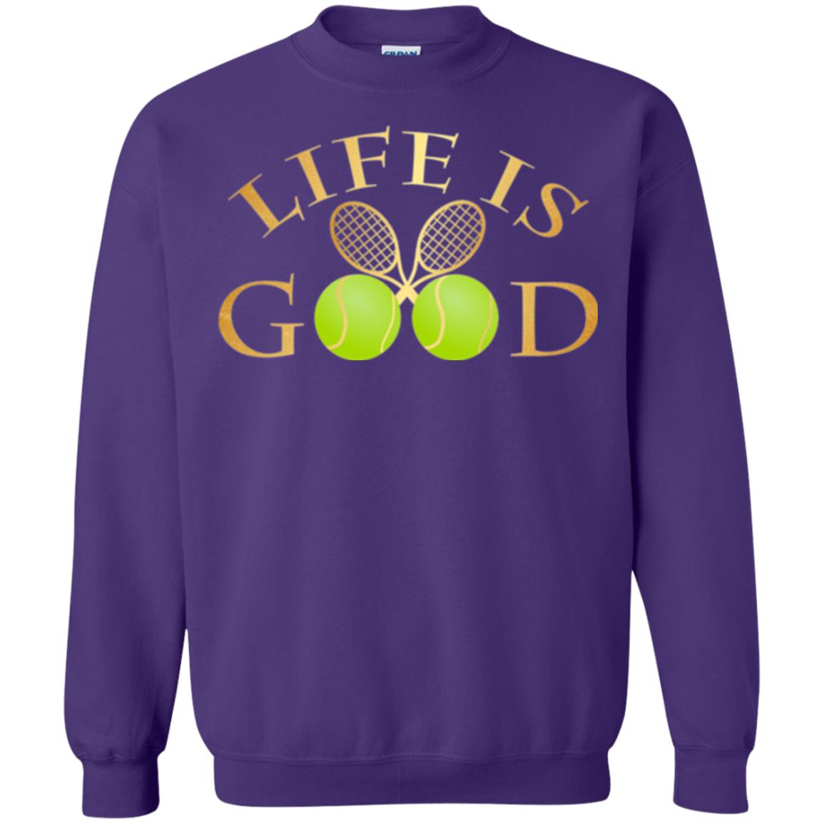 Tennis Lovers T-shirt Life Is Good Purple