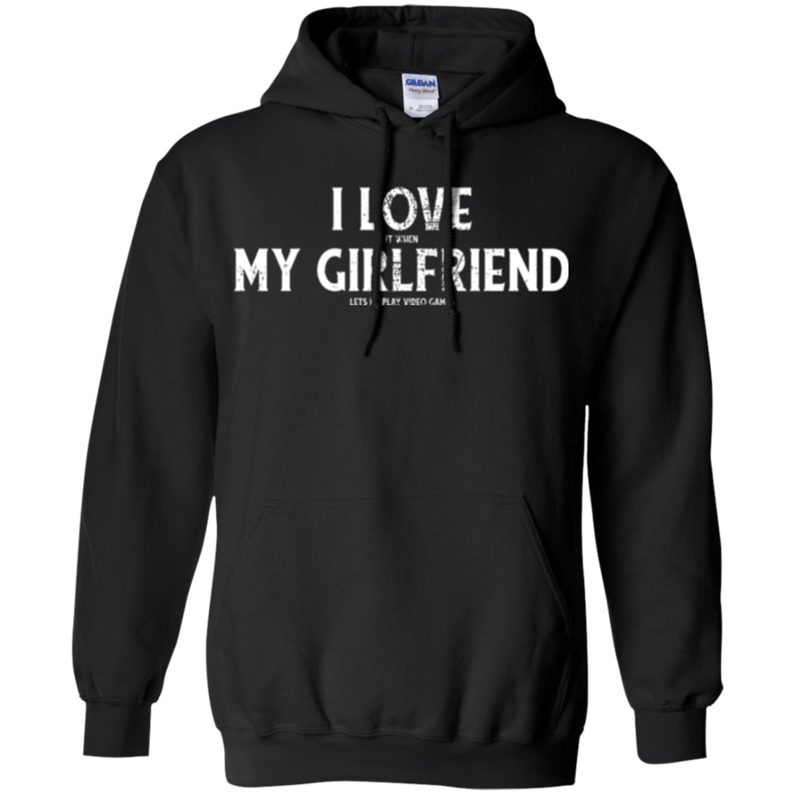 Funny Gamer T-shirt I Love My Girlfriend Lets Me Play Video Games Black