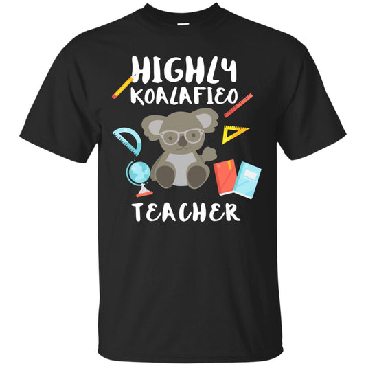 Highly Qualified Punny Teacher T-shirt Black