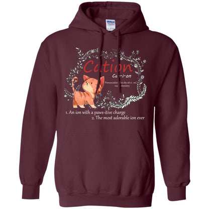 Cation An Ion With A Paws-itive Charge The Most Adorable Ion Ever Positive Thinking Day Shirt Maroon