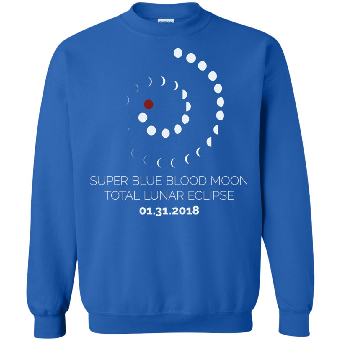 Super Blue Blood Moon Total Lunar Eclipse 2018 T-shirt Royal