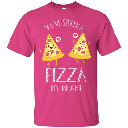 Pizza Lover T-shirt You've Stolen A Pizza My Heart Heliconia