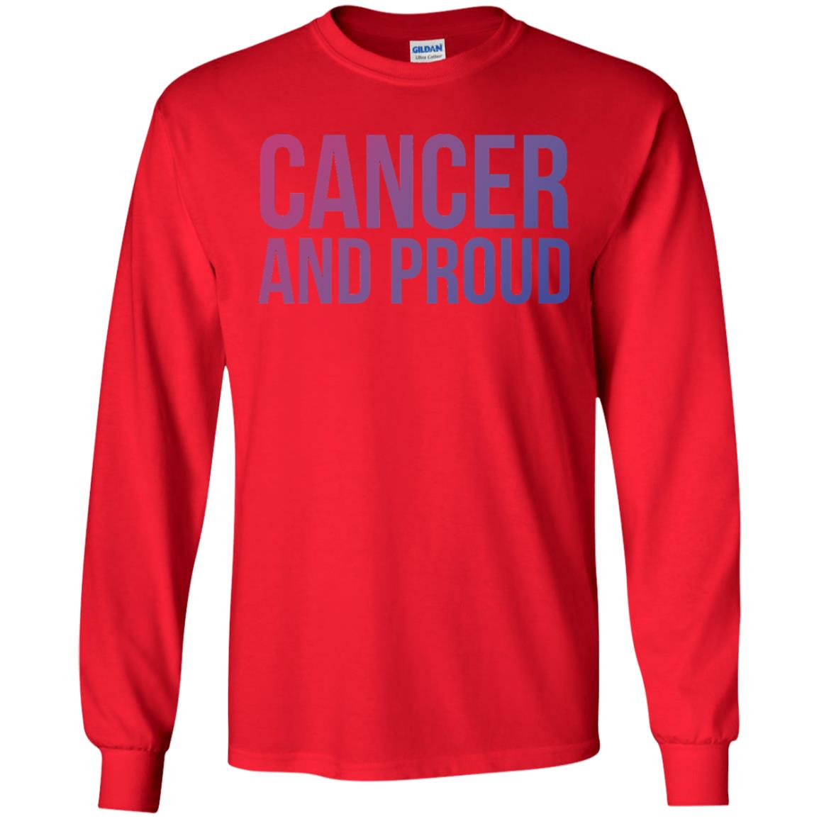 Cancer And Proud Lgbt Gear Bi Flag Gradient Shirt Red