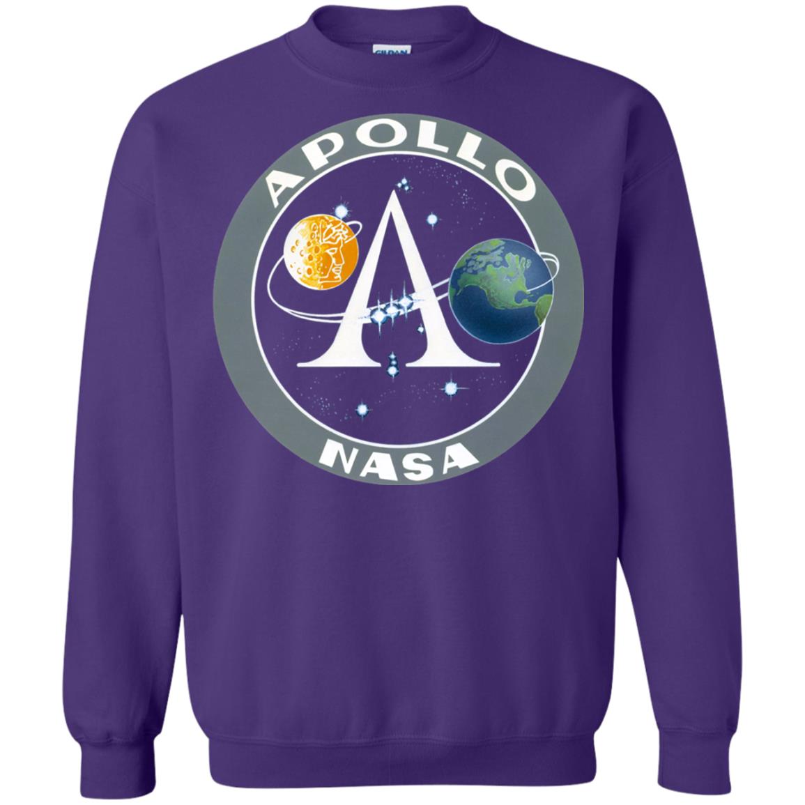 Apollo Program Moon Landing Patch Print Nasa Astronomy T-shirt Purple