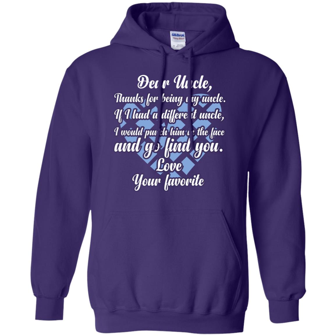 Dear Unclethank For Being My Uncle Family T-shirt Purple
