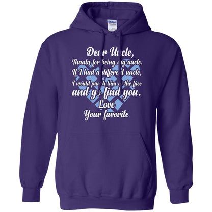 Dear Unclethank For Being My Uncle Family T-shirt Purple