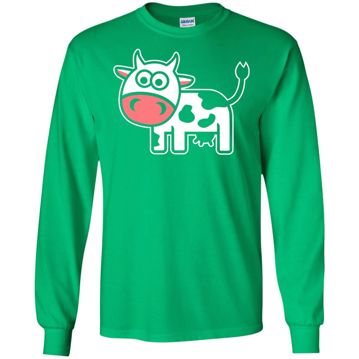 Cute Comic Cow Lover T-shirt Irish Green