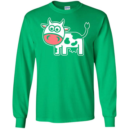 Cute Comic Cow Lover T-shirt Irish Green