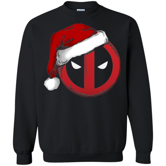 Christmas T-shirt Marvel Deadpool Icon Santa Hat Christmas Graphic Black