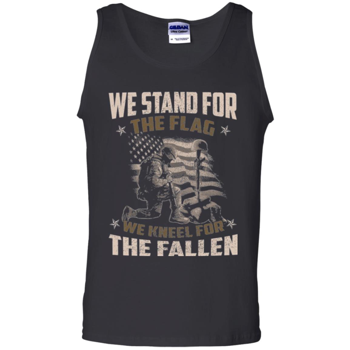 Veteran T-shirt We Stand For The Flag, We Kneel For The Fallen Black