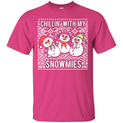 Christmas T-shirt Chillin' With My Snowmies Heliconia