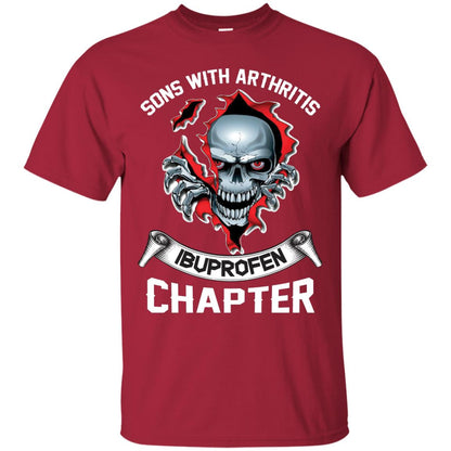 Sons With Arthritis Ibuprofen Chapter Biker T-shirt Cardinal
