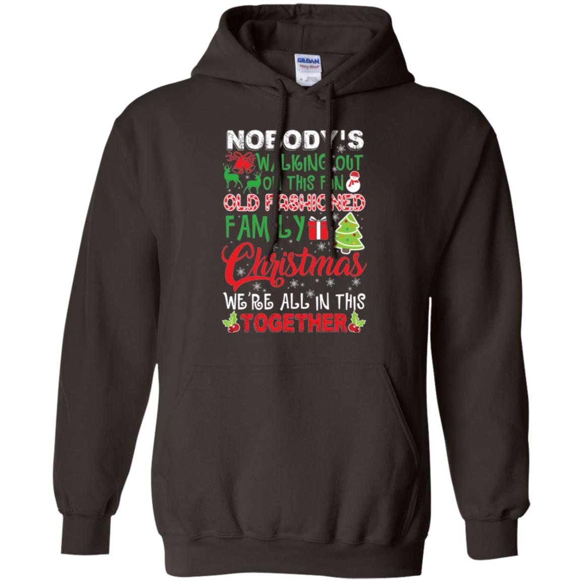 Christmas T-shirt We_re All In This Together Dark Chocolate