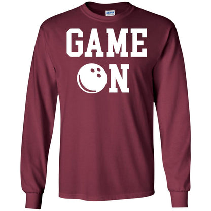 Bowler T-shirt Game On Bowling T-shirt Maroon
