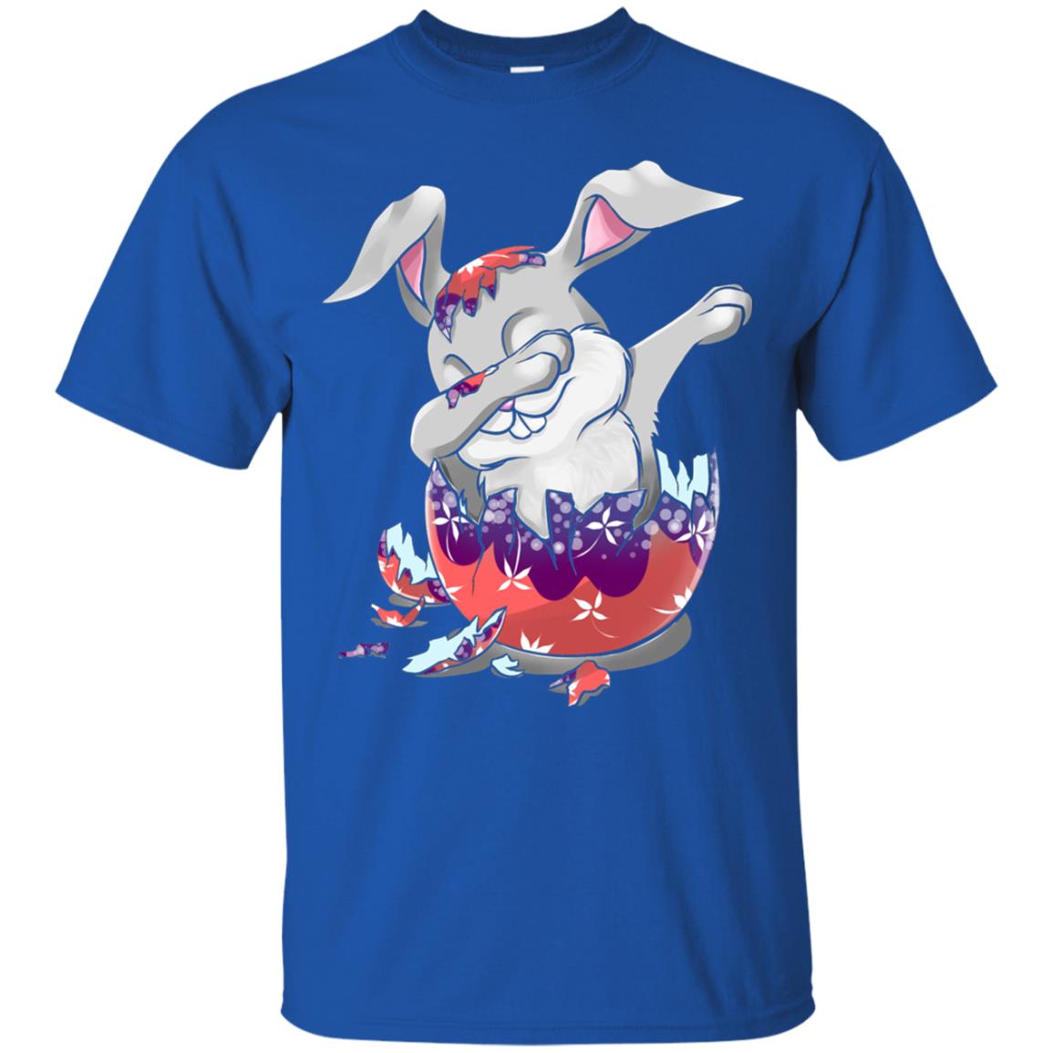 Funny Dabbing Bunny T-shirt For Kids Easter Gift Royal
