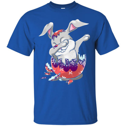 Funny Dabbing Bunny T-shirt For Kids Easter Gift Royal