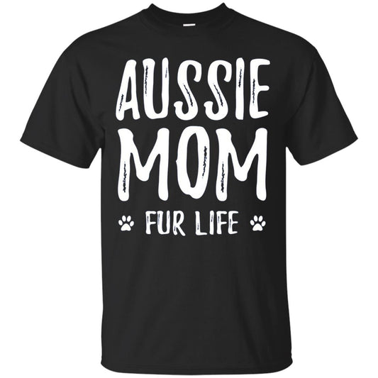 Aussie Mom Fur Life T-shirt Black