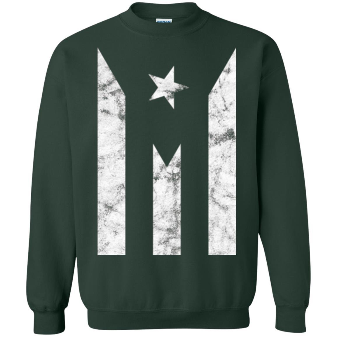 Boricua T-shirt Puerto Rico Black Flag T-shirt Forest Green