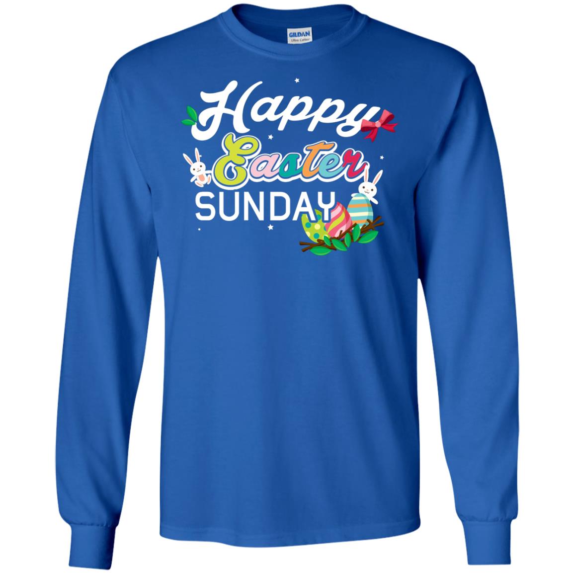 Christian T-shirt Happy Easter Sunday Royal