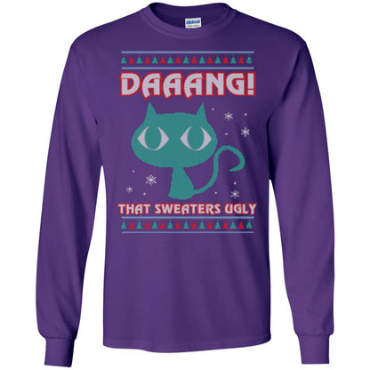 Cat Lovers T-shirt Daaang! That Sweaters Ugly Purple