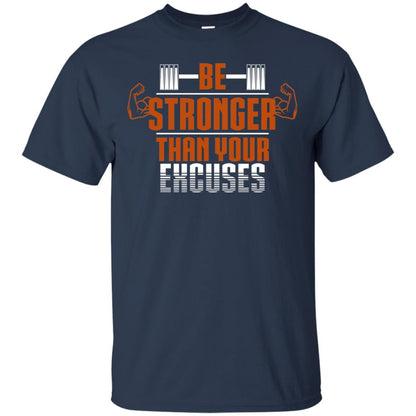 Be Stronger Than Your Excuses Fitness T-shirt Navy