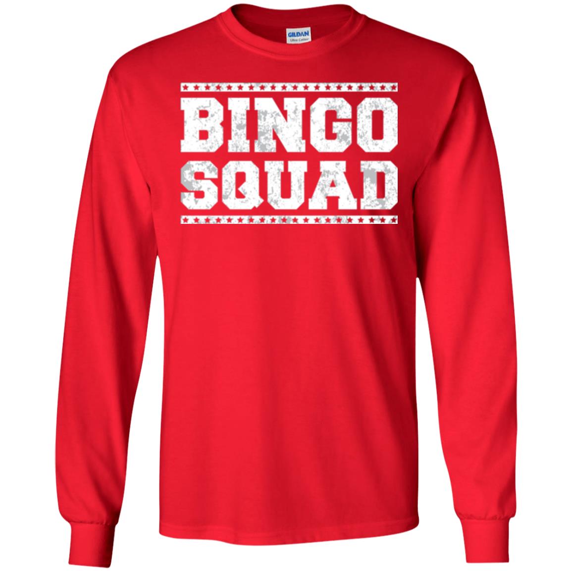 Bingo Squad Distressed Style Lucky Player T-shirt Red