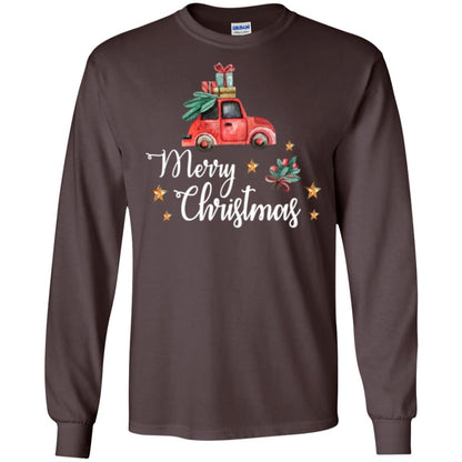 Car Lover T-shirt Merry Christmas T-shirt Dark Chocolate
