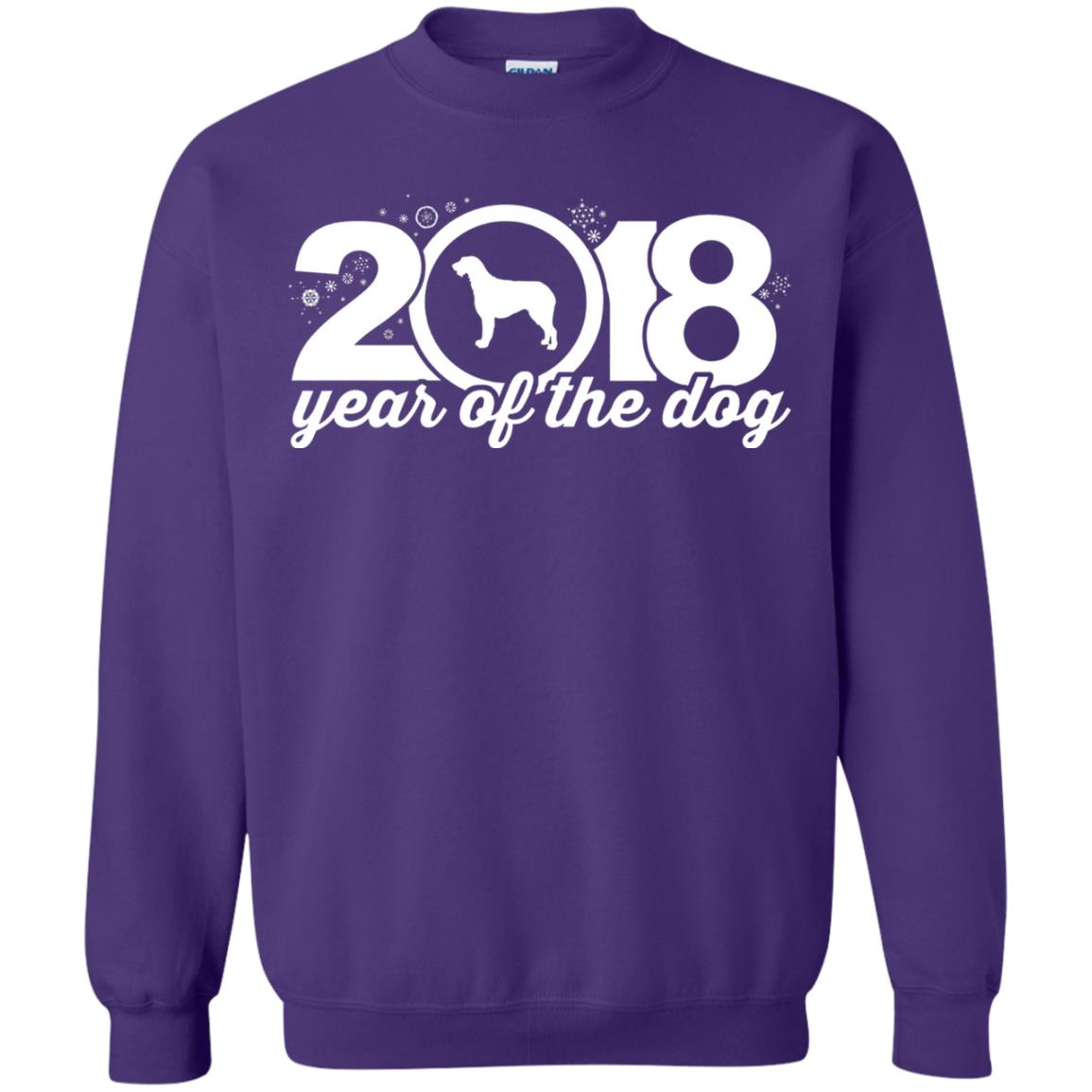 Irish Wolfhound Lover T-shirt 2018 Year Of The Dog New Year Purple