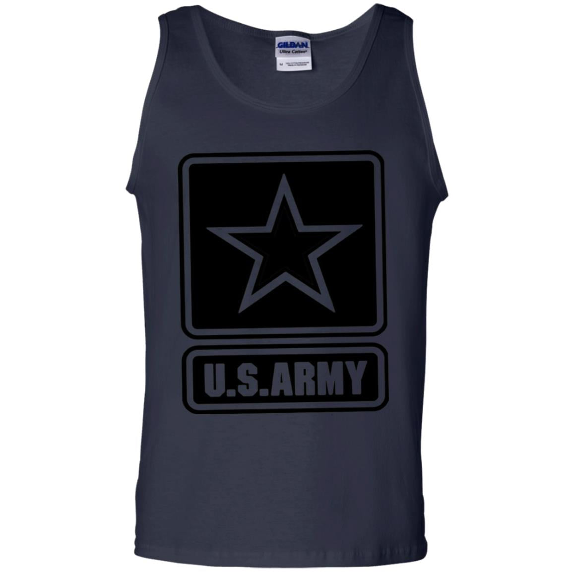 Us Army Black Logo United States Design T-shirt Navy