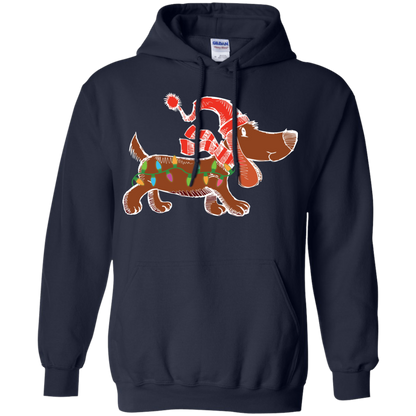 Dog Lover T-Shirt Christmas Lights Labrador Retriever Dog Lover Navy