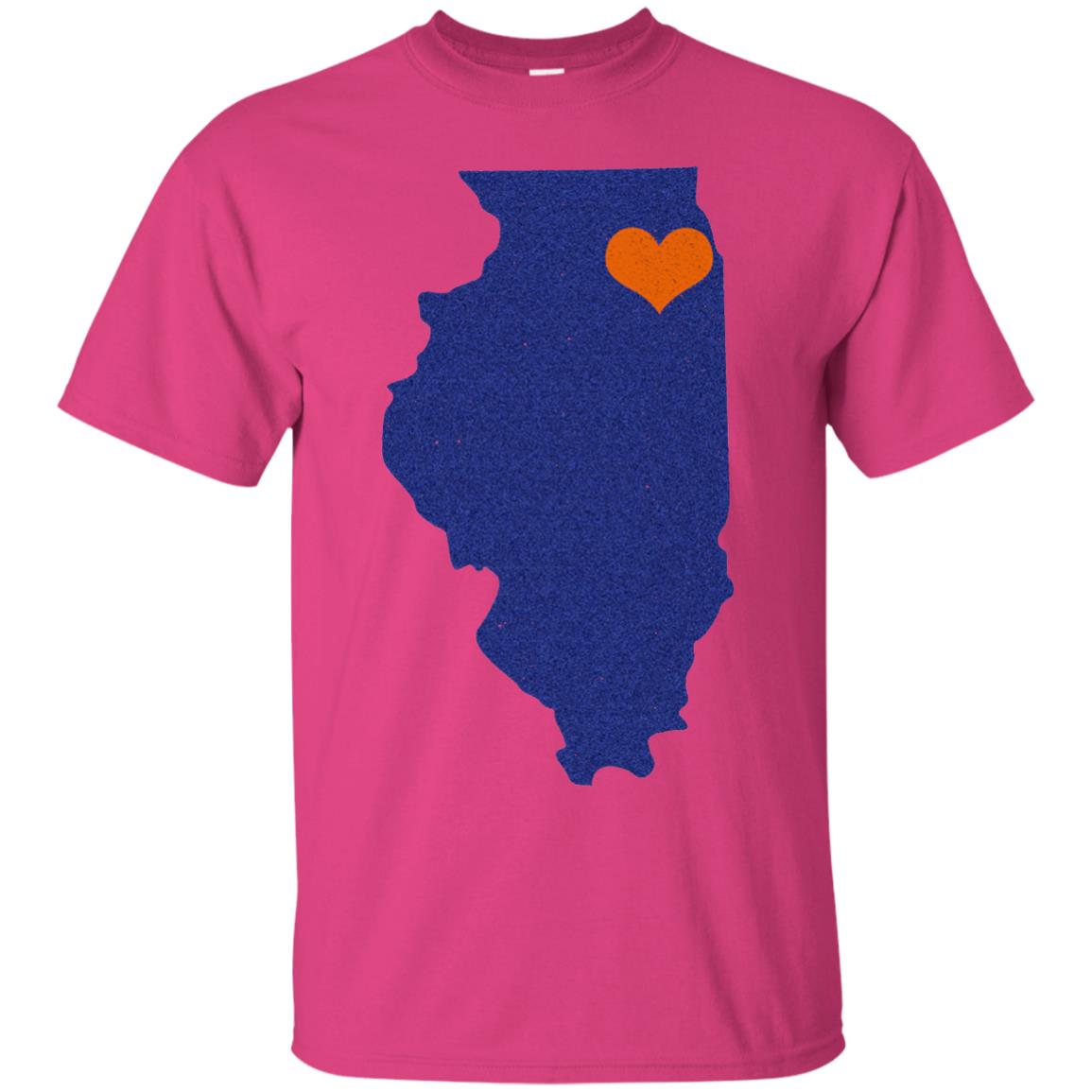 Football T-shirt Chicago Illinois Heart Heliconia