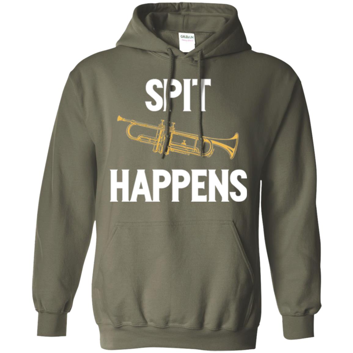 Trumpet Players T-shirt Spit Happens Military Green