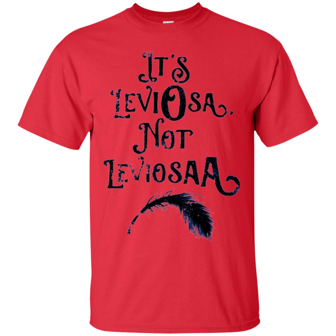 Feather Dirty Black T-shirt It_s Leviosa Not Leviosaa Red